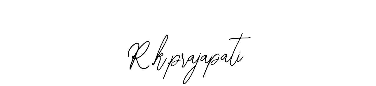 Also You can easily find your signature by using the search form. We will create R.k.prajapati name handwritten signature images for you free of cost using Bearetta-2O07w sign style. R.k.prajapati signature style 12 images and pictures png