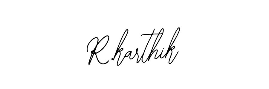 Use a signature maker to create a handwritten signature online. With this signature software, you can design (Bearetta-2O07w) your own signature for name R.karthik. R.karthik signature style 12 images and pictures png