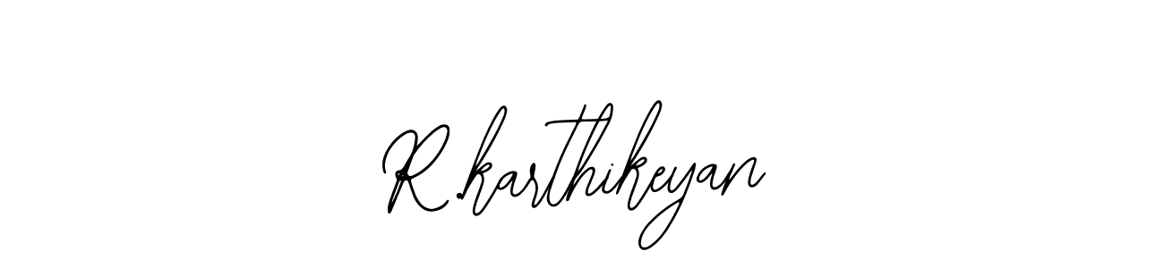 How to make R.karthikeyan signature? Bearetta-2O07w is a professional autograph style. Create handwritten signature for R.karthikeyan name. R.karthikeyan signature style 12 images and pictures png