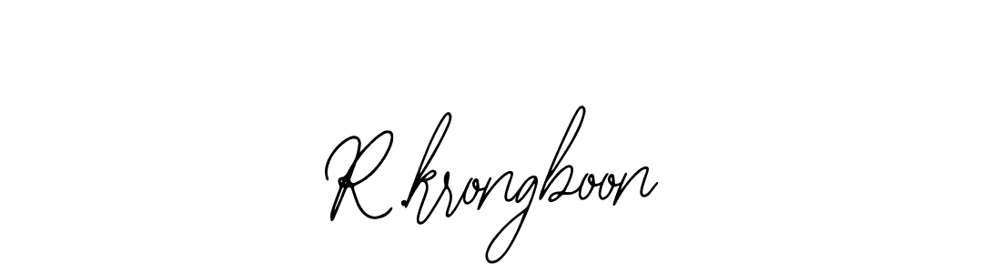 if you are searching for the best signature style for your name R.krongboon. so please give up your signature search. here we have designed multiple signature styles  using Bearetta-2O07w. R.krongboon signature style 12 images and pictures png
