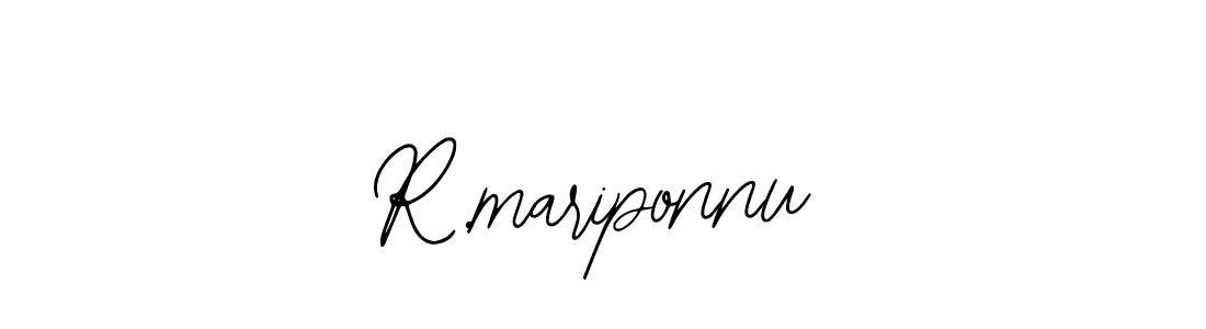 How to make R.mariponnu name signature. Use Bearetta-2O07w style for creating short signs online. This is the latest handwritten sign. R.mariponnu signature style 12 images and pictures png