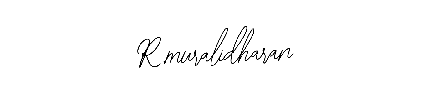 How to make R.muralidharan name signature. Use Bearetta-2O07w style for creating short signs online. This is the latest handwritten sign. R.muralidharan signature style 12 images and pictures png