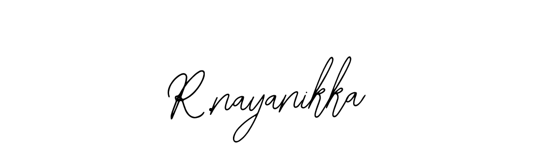 Design your own signature with our free online signature maker. With this signature software, you can create a handwritten (Bearetta-2O07w) signature for name R.nayanikka. R.nayanikka signature style 12 images and pictures png