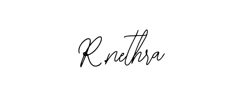 if you are searching for the best signature style for your name R.nethra. so please give up your signature search. here we have designed multiple signature styles  using Bearetta-2O07w. R.nethra signature style 12 images and pictures png