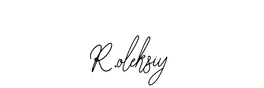 Use a signature maker to create a handwritten signature online. With this signature software, you can design (Bearetta-2O07w) your own signature for name R.oleksiy. R.oleksiy signature style 12 images and pictures png