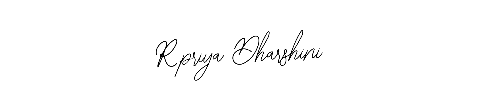 Use a signature maker to create a handwritten signature online. With this signature software, you can design (Bearetta-2O07w) your own signature for name R.priya Dharshini. R.priya Dharshini signature style 12 images and pictures png