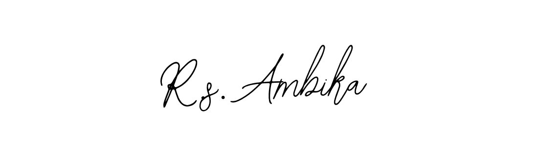 Design your own signature with our free online signature maker. With this signature software, you can create a handwritten (Bearetta-2O07w) signature for name R.s. Ambika. R.s. Ambika signature style 12 images and pictures png