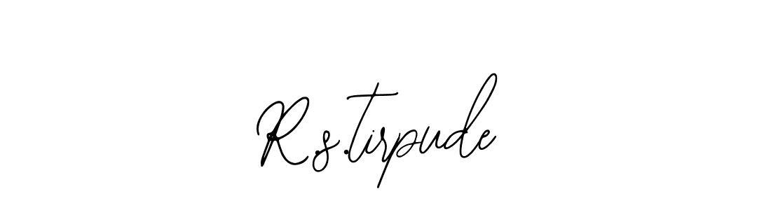 You should practise on your own different ways (Bearetta-2O07w) to write your name (R.s.tirpude) in signature. don't let someone else do it for you. R.s.tirpude signature style 12 images and pictures png