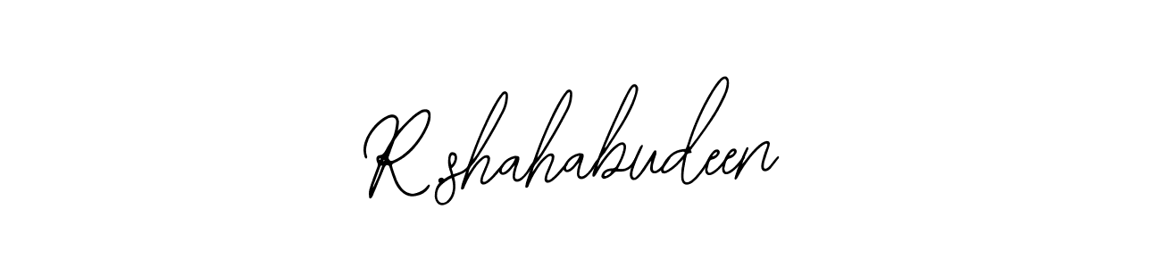 Also we have R.shahabudeen name is the best signature style. Create professional handwritten signature collection using Bearetta-2O07w autograph style. R.shahabudeen signature style 12 images and pictures png