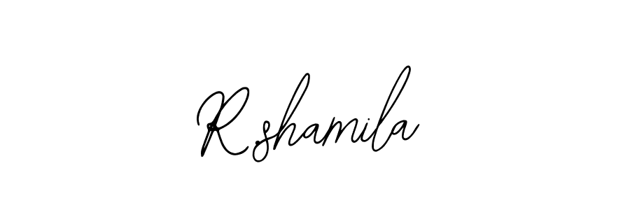 You should practise on your own different ways (Bearetta-2O07w) to write your name (R.shamila) in signature. don't let someone else do it for you. R.shamila signature style 12 images and pictures png
