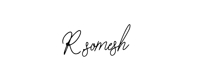 The best way (Bearetta-2O07w) to make a short signature is to pick only two or three words in your name. The name R.somesh include a total of six letters. For converting this name. R.somesh signature style 12 images and pictures png