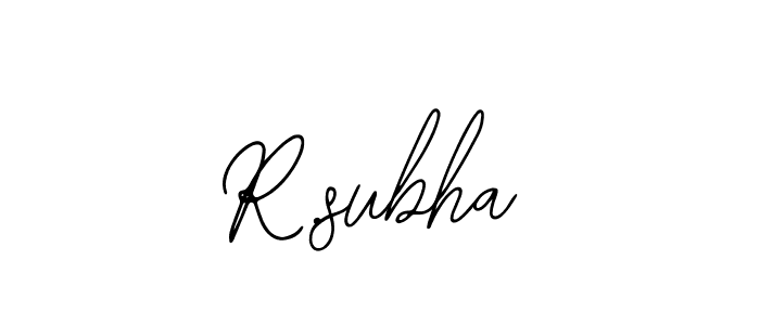 You should practise on your own different ways (Bearetta-2O07w) to write your name (R.subha) in signature. don't let someone else do it for you. R.subha signature style 12 images and pictures png