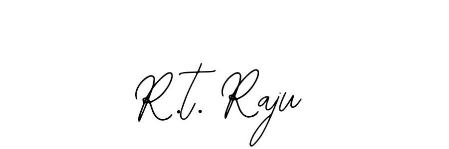 Design your own signature with our free online signature maker. With this signature software, you can create a handwritten (Bearetta-2O07w) signature for name R.t. Raju. R.t. Raju signature style 12 images and pictures png