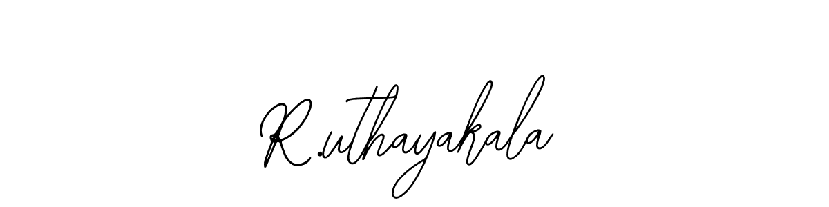 if you are searching for the best signature style for your name R.uthayakala. so please give up your signature search. here we have designed multiple signature styles  using Bearetta-2O07w. R.uthayakala signature style 12 images and pictures png