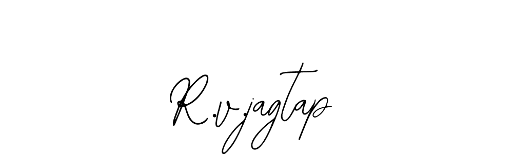 How to make R.v.jagtap name signature. Use Bearetta-2O07w style for creating short signs online. This is the latest handwritten sign. R.v.jagtap signature style 12 images and pictures png