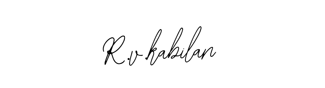 Best and Professional Signature Style for R.v.kabilan. Bearetta-2O07w Best Signature Style Collection. R.v.kabilan signature style 12 images and pictures png