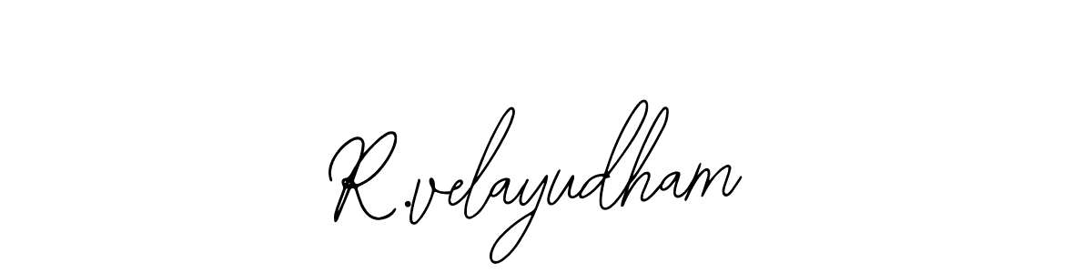 Make a beautiful signature design for name R.velayudham. With this signature (Bearetta-2O07w) style, you can create a handwritten signature for free. R.velayudham signature style 12 images and pictures png