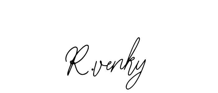 Use a signature maker to create a handwritten signature online. With this signature software, you can design (Bearetta-2O07w) your own signature for name R.venky. R.venky signature style 12 images and pictures png