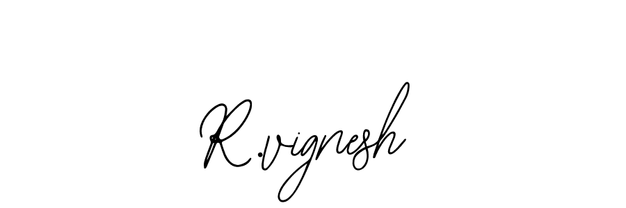 The best way (Bearetta-2O07w) to make a short signature is to pick only two or three words in your name. The name R.vignesh include a total of six letters. For converting this name. R.vignesh signature style 12 images and pictures png