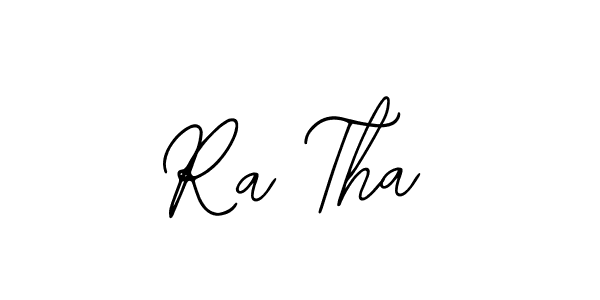 How to make Ra Tha name signature. Use Bearetta-2O07w style for creating short signs online. This is the latest handwritten sign. Ra Tha signature style 12 images and pictures png