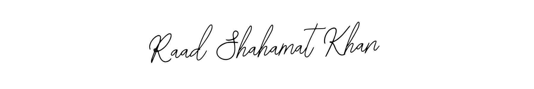 How to make Raad Shahamat Khan name signature. Use Bearetta-2O07w style for creating short signs online. This is the latest handwritten sign. Raad Shahamat Khan signature style 12 images and pictures png