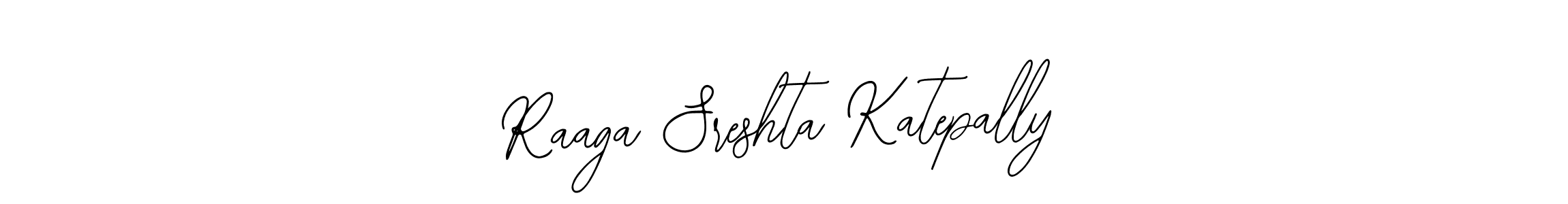 The best way (Bearetta-2O07w) to make a short signature is to pick only two or three words in your name. The name Raaga Sreshta Katepally include a total of six letters. For converting this name. Raaga Sreshta Katepally signature style 12 images and pictures png