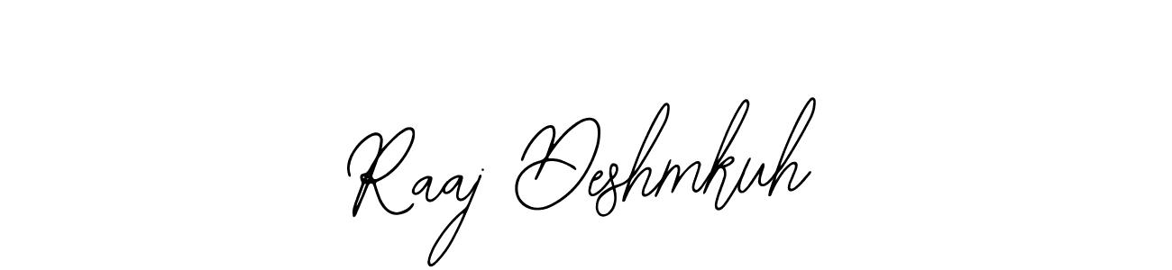 Bearetta-2O07w is a professional signature style that is perfect for those who want to add a touch of class to their signature. It is also a great choice for those who want to make their signature more unique. Get Raaj Deshmkuh name to fancy signature for free. Raaj Deshmkuh signature style 12 images and pictures png