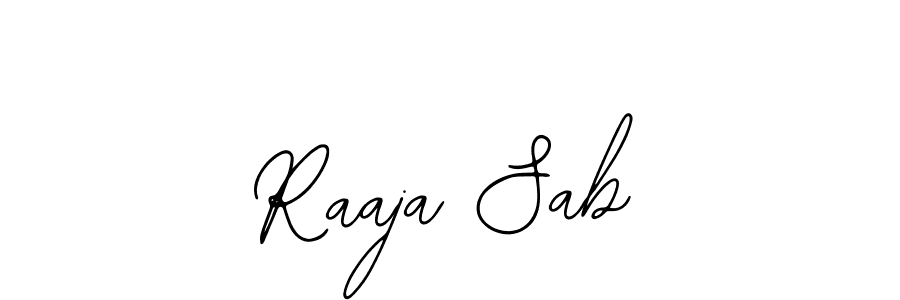 Use a signature maker to create a handwritten signature online. With this signature software, you can design (Bearetta-2O07w) your own signature for name Raaja Sab. Raaja Sab signature style 12 images and pictures png