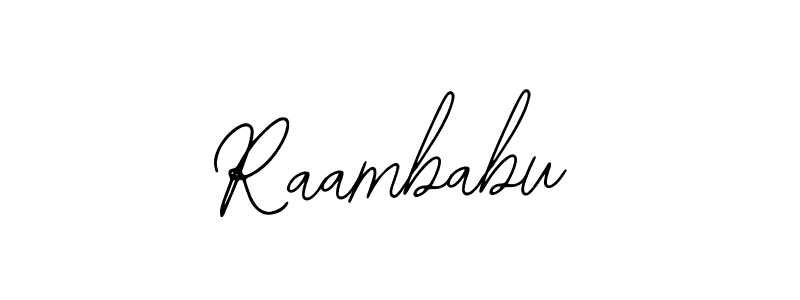 You should practise on your own different ways (Bearetta-2O07w) to write your name (Raambabu) in signature. don't let someone else do it for you. Raambabu signature style 12 images and pictures png