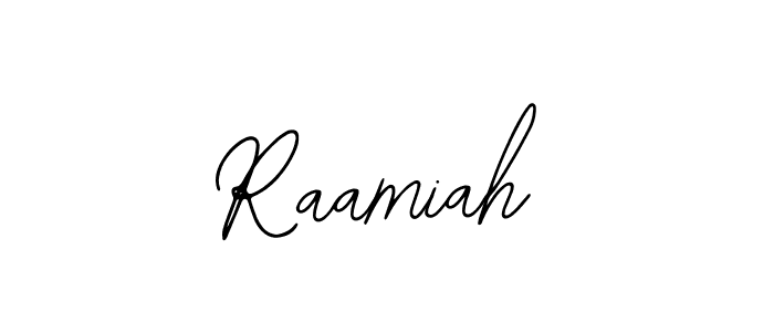Design your own signature with our free online signature maker. With this signature software, you can create a handwritten (Bearetta-2O07w) signature for name Raamiah. Raamiah signature style 12 images and pictures png