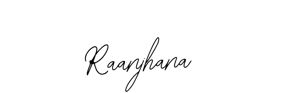 How to make Raanjhana name signature. Use Bearetta-2O07w style for creating short signs online. This is the latest handwritten sign. Raanjhana signature style 12 images and pictures png