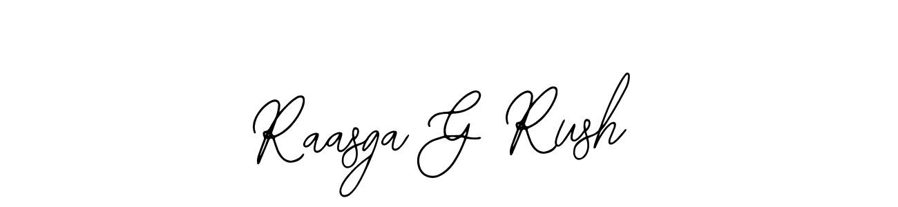 The best way (Bearetta-2O07w) to make a short signature is to pick only two or three words in your name. The name Raasga G Rush include a total of six letters. For converting this name. Raasga G Rush signature style 12 images and pictures png