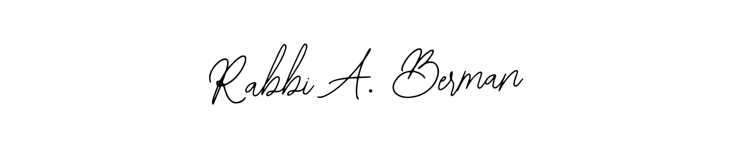 How to Draw Rabbi A. Berman signature style? Bearetta-2O07w is a latest design signature styles for name Rabbi A. Berman. Rabbi A. Berman signature style 12 images and pictures png