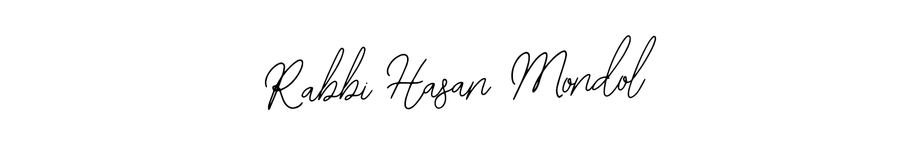 You should practise on your own different ways (Bearetta-2O07w) to write your name (Rabbi Hasan Mondol) in signature. don't let someone else do it for you. Rabbi Hasan Mondol signature style 12 images and pictures png