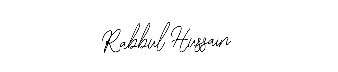 How to make Rabbul Hussain name signature. Use Bearetta-2O07w style for creating short signs online. This is the latest handwritten sign. Rabbul Hussain signature style 12 images and pictures png