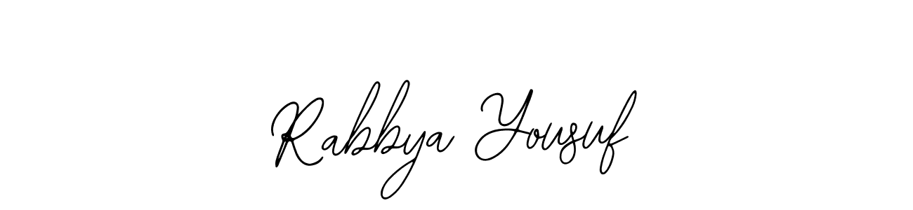 How to Draw Rabbya Yousuf signature style? Bearetta-2O07w is a latest design signature styles for name Rabbya Yousuf. Rabbya Yousuf signature style 12 images and pictures png