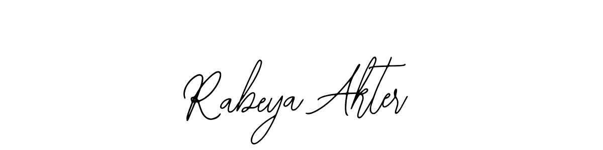 How to make Rabeya Akter name signature. Use Bearetta-2O07w style for creating short signs online. This is the latest handwritten sign. Rabeya Akter signature style 12 images and pictures png