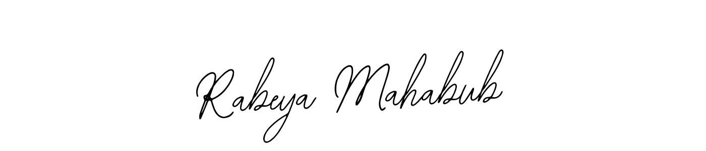 Also You can easily find your signature by using the search form. We will create Rabeya Mahabub name handwritten signature images for you free of cost using Bearetta-2O07w sign style. Rabeya Mahabub signature style 12 images and pictures png