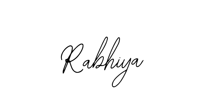 The best way (Bearetta-2O07w) to make a short signature is to pick only two or three words in your name. The name Rabhiya include a total of six letters. For converting this name. Rabhiya signature style 12 images and pictures png