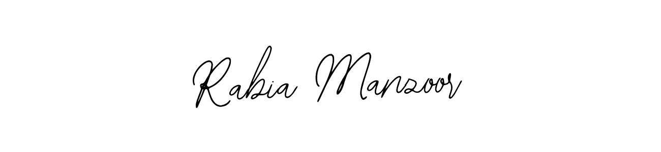 How to make Rabia Manzoor name signature. Use Bearetta-2O07w style for creating short signs online. This is the latest handwritten sign. Rabia Manzoor signature style 12 images and pictures png