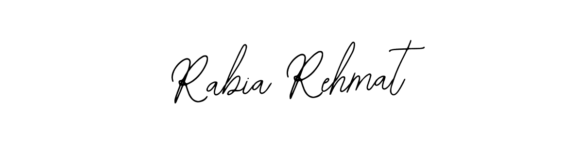 You should practise on your own different ways (Bearetta-2O07w) to write your name (Rabia Rehmat) in signature. don't let someone else do it for you. Rabia Rehmat signature style 12 images and pictures png