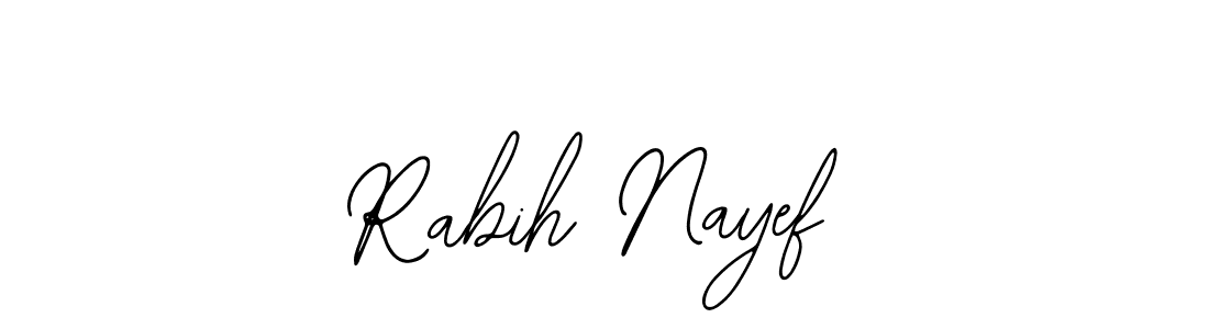 You should practise on your own different ways (Bearetta-2O07w) to write your name (Rabih Nayef) in signature. don't let someone else do it for you. Rabih Nayef signature style 12 images and pictures png