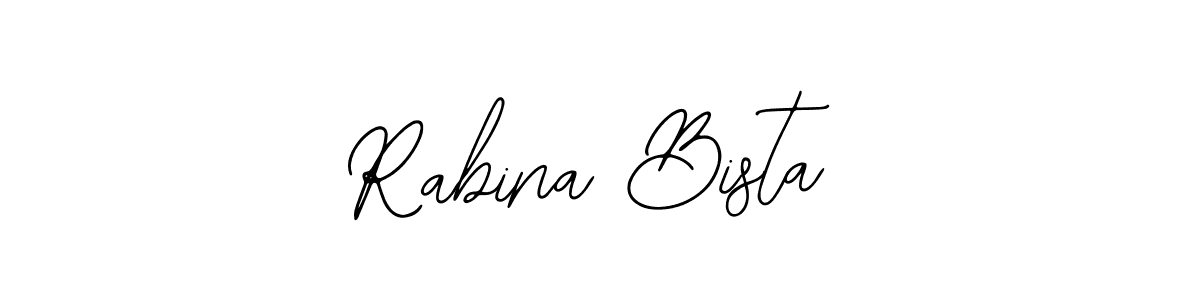 The best way (Bearetta-2O07w) to make a short signature is to pick only two or three words in your name. The name Rabina Bista include a total of six letters. For converting this name. Rabina Bista signature style 12 images and pictures png