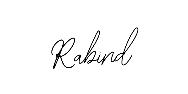 How to make Rabind name signature. Use Bearetta-2O07w style for creating short signs online. This is the latest handwritten sign. Rabind signature style 12 images and pictures png