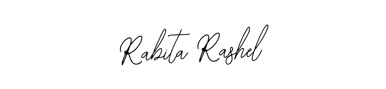 The best way (Bearetta-2O07w) to make a short signature is to pick only two or three words in your name. The name Rabita Rashel include a total of six letters. For converting this name. Rabita Rashel signature style 12 images and pictures png