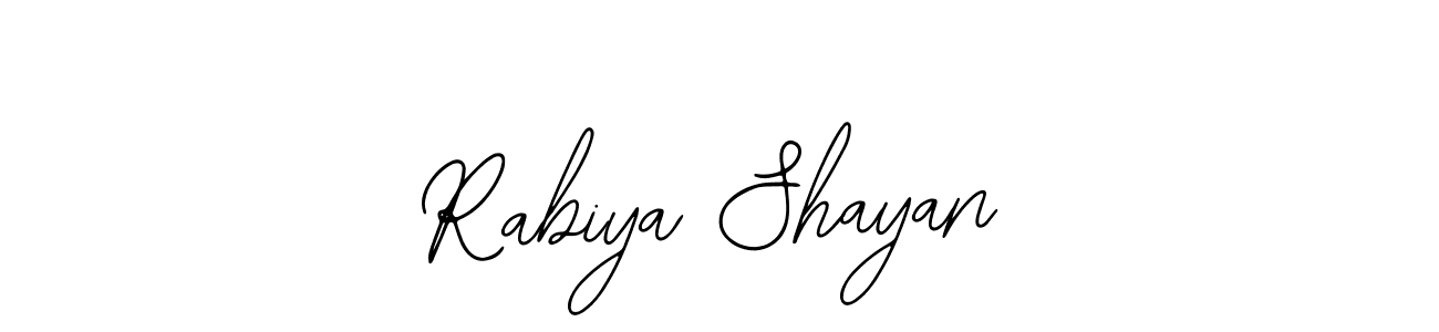 Design your own signature with our free online signature maker. With this signature software, you can create a handwritten (Bearetta-2O07w) signature for name Rabiya Shayan. Rabiya Shayan signature style 12 images and pictures png
