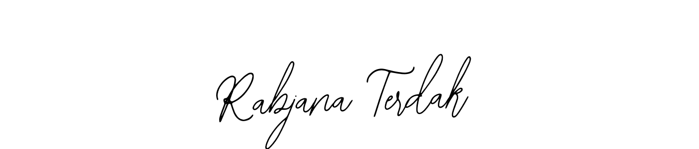 It looks lik you need a new signature style for name Rabjana Terdak. Design unique handwritten (Bearetta-2O07w) signature with our free signature maker in just a few clicks. Rabjana Terdak signature style 12 images and pictures png