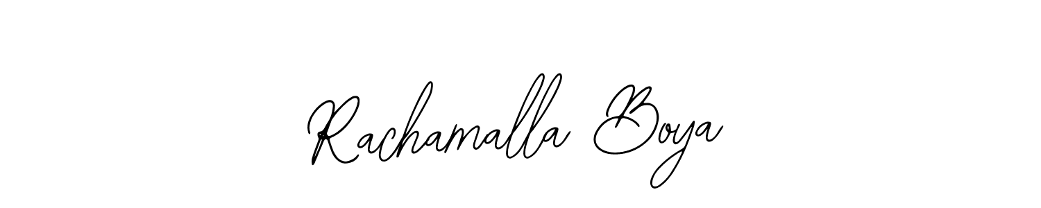 You should practise on your own different ways (Bearetta-2O07w) to write your name (Rachamalla Boya) in signature. don't let someone else do it for you. Rachamalla Boya signature style 12 images and pictures png