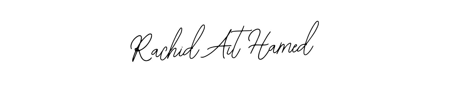 Similarly Bearetta-2O07w is the best handwritten signature design. Signature creator online .You can use it as an online autograph creator for name Rachid Ait Hamed. Rachid Ait Hamed signature style 12 images and pictures png