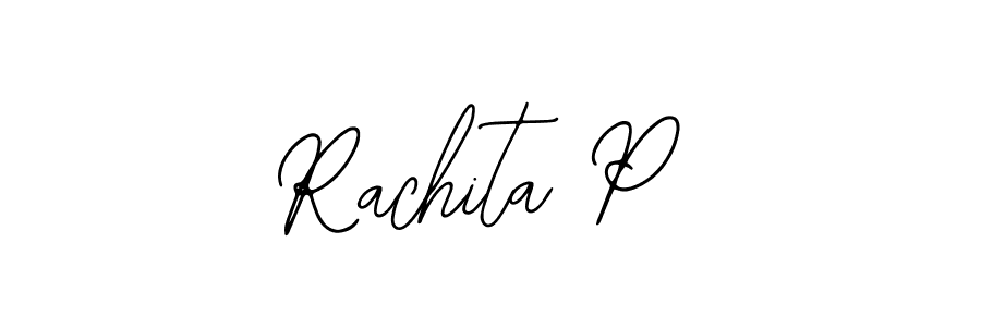 The best way (Bearetta-2O07w) to make a short signature is to pick only two or three words in your name. The name Rachita P include a total of six letters. For converting this name. Rachita P signature style 12 images and pictures png